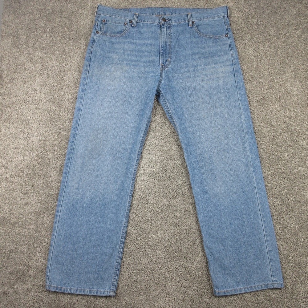 Levis Jeans Mens 36x30 Blue 569 Loose Straight Baggy Faded Whisker Denim Pants